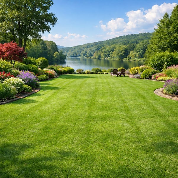 Beautiful Lawn in Autumn Light