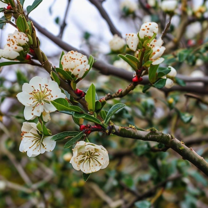 Pruning a shrub in winter just after flowering