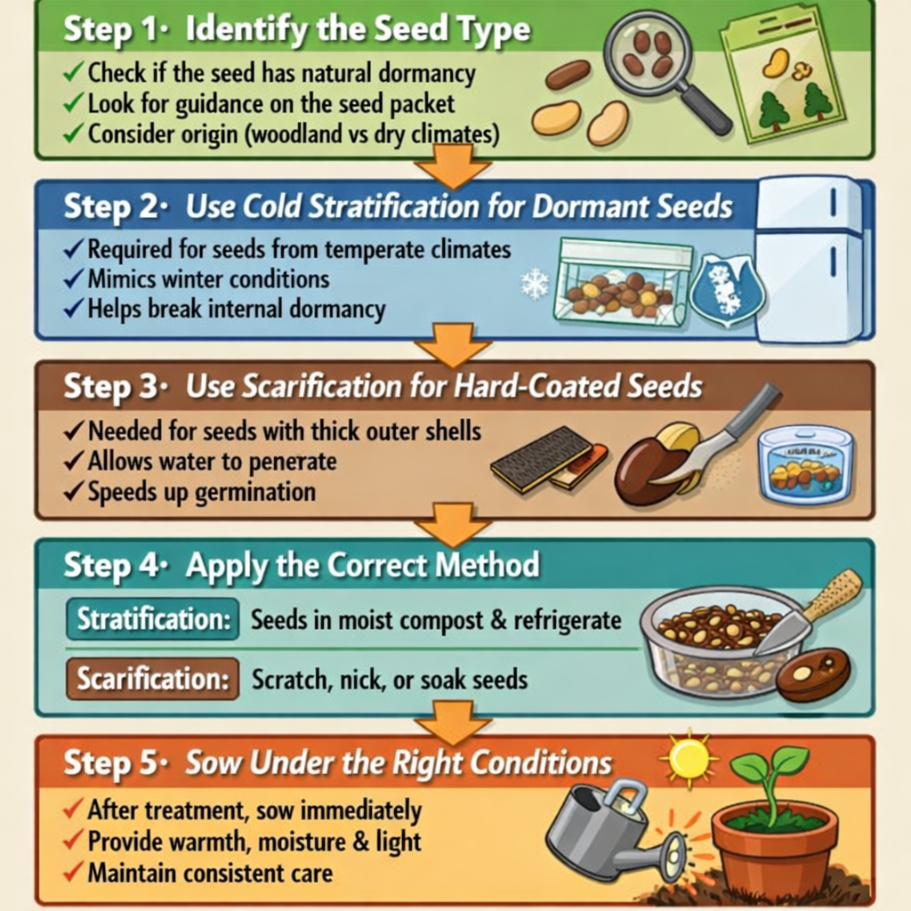 Stepbystep guide to choosing the right methodStep 1 Identify the seed typeCheck if the seed has natural dormancyLook for guidance on the seed packetCo-1