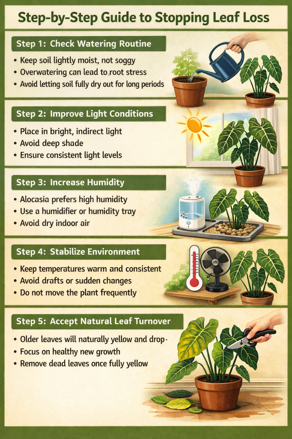 Stepbystep guide to stopping leaf lossStep 1 Check watering routineKeep soil lightly moist not soggyOverwatering can lead to root stressAvoid letting-3