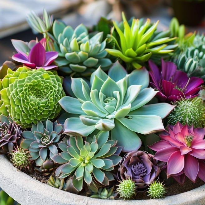 mix of succulents