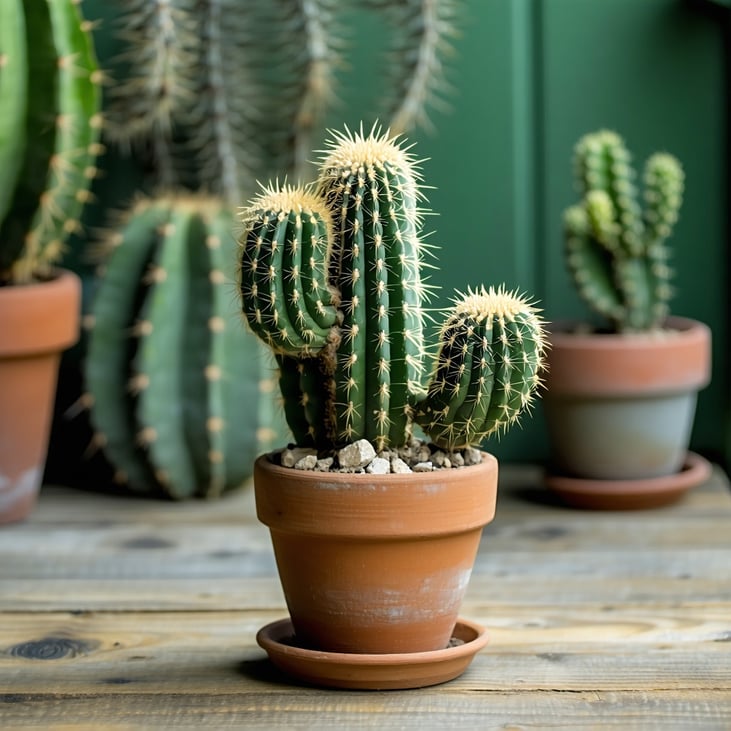 sick cactus in a pot