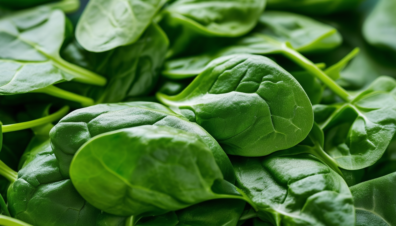 A close-up of spinach