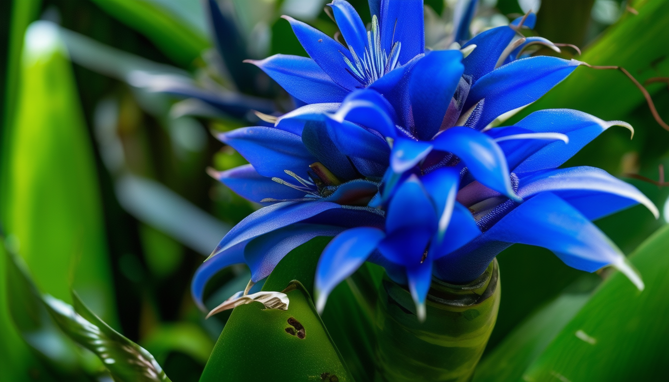 A close-up shot of a blooming Sapphire Tower brome