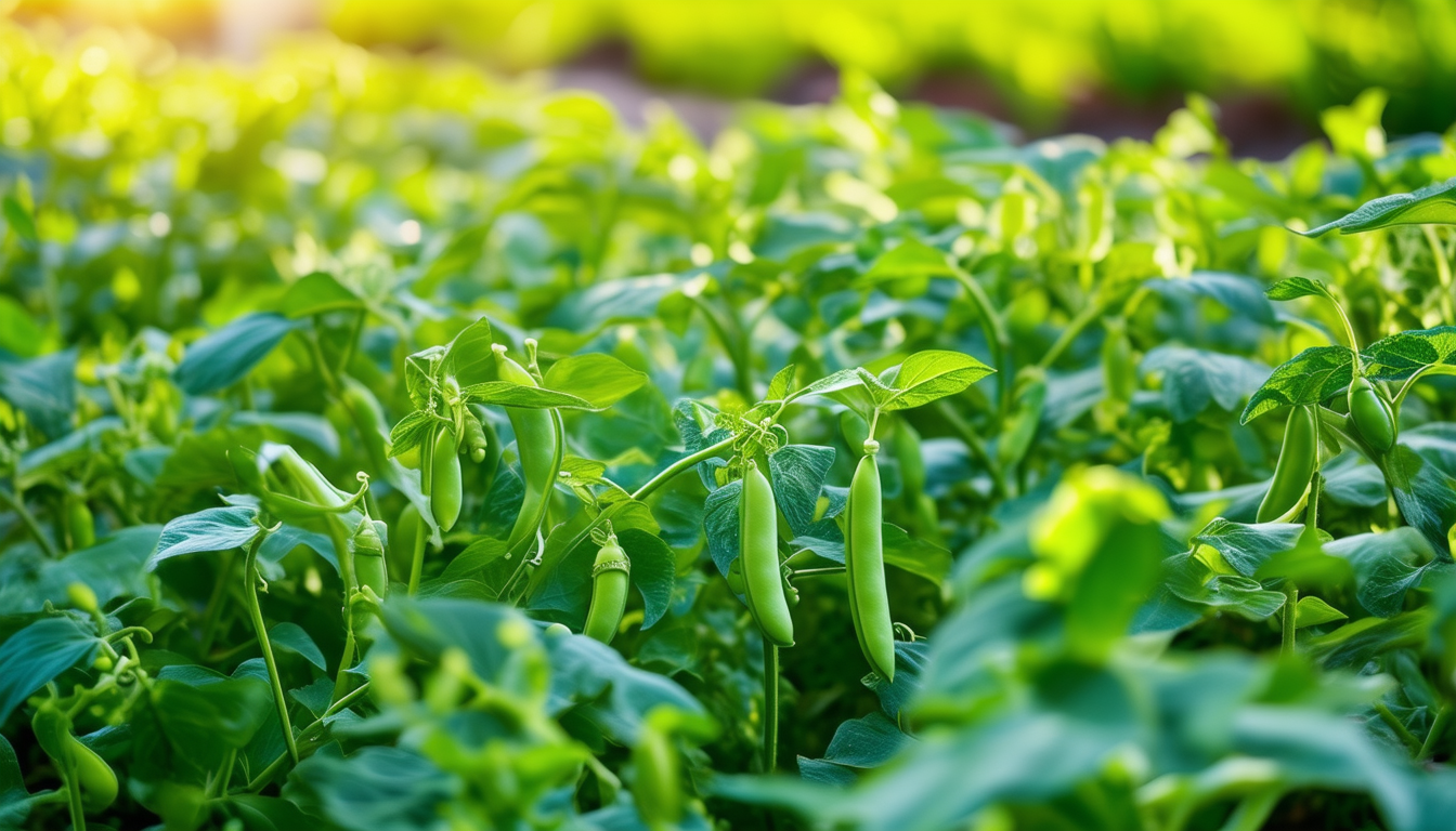 A vibrant garden bed filled with healthy, green br