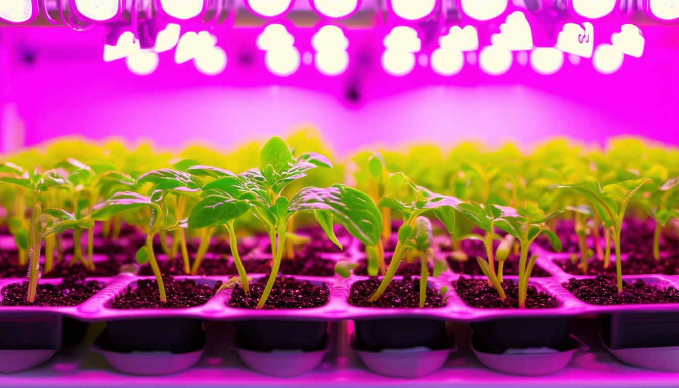 A vibrant image of seedlings thriving under a perf
