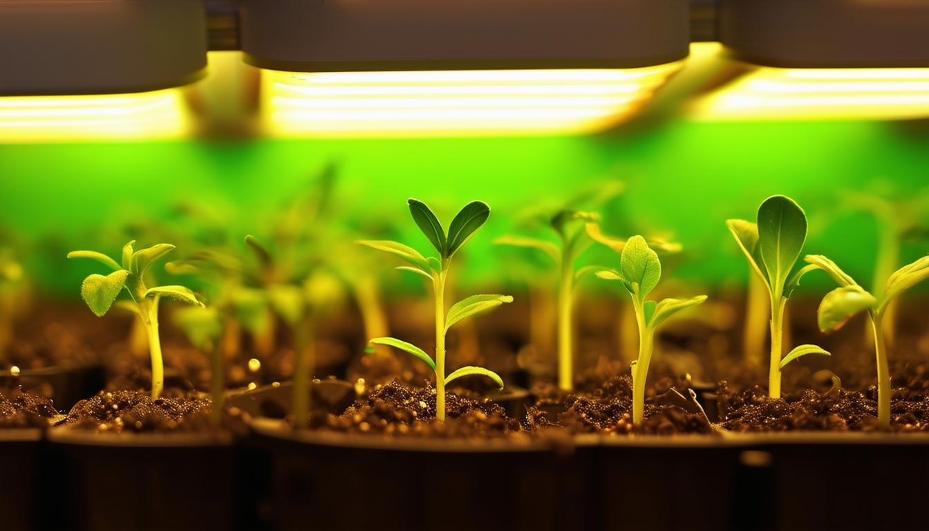 A vibrant image of young seedlings thriving under