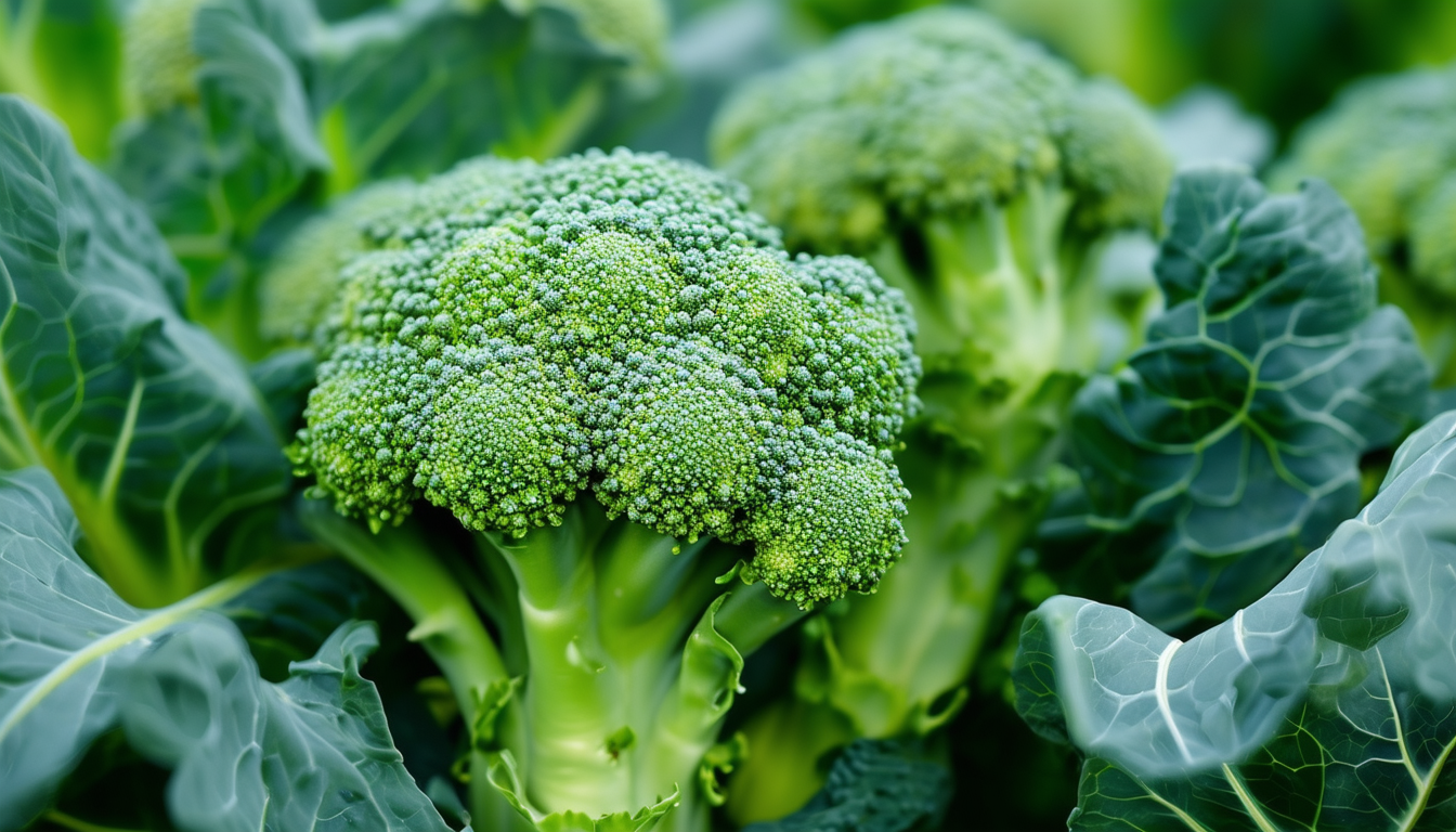 brocolli plants growing